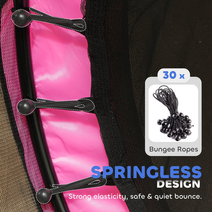 55" Toddler Trampoline with Safety Enclosure Net, for Indoor Outdoor Use, Ages 3-6 Years, Pink