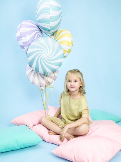 Light Blue Swirl Candy Balloon