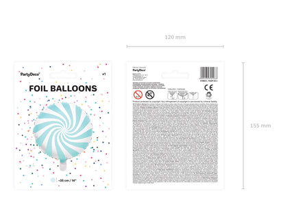 Light Blue Swirl Candy Balloon