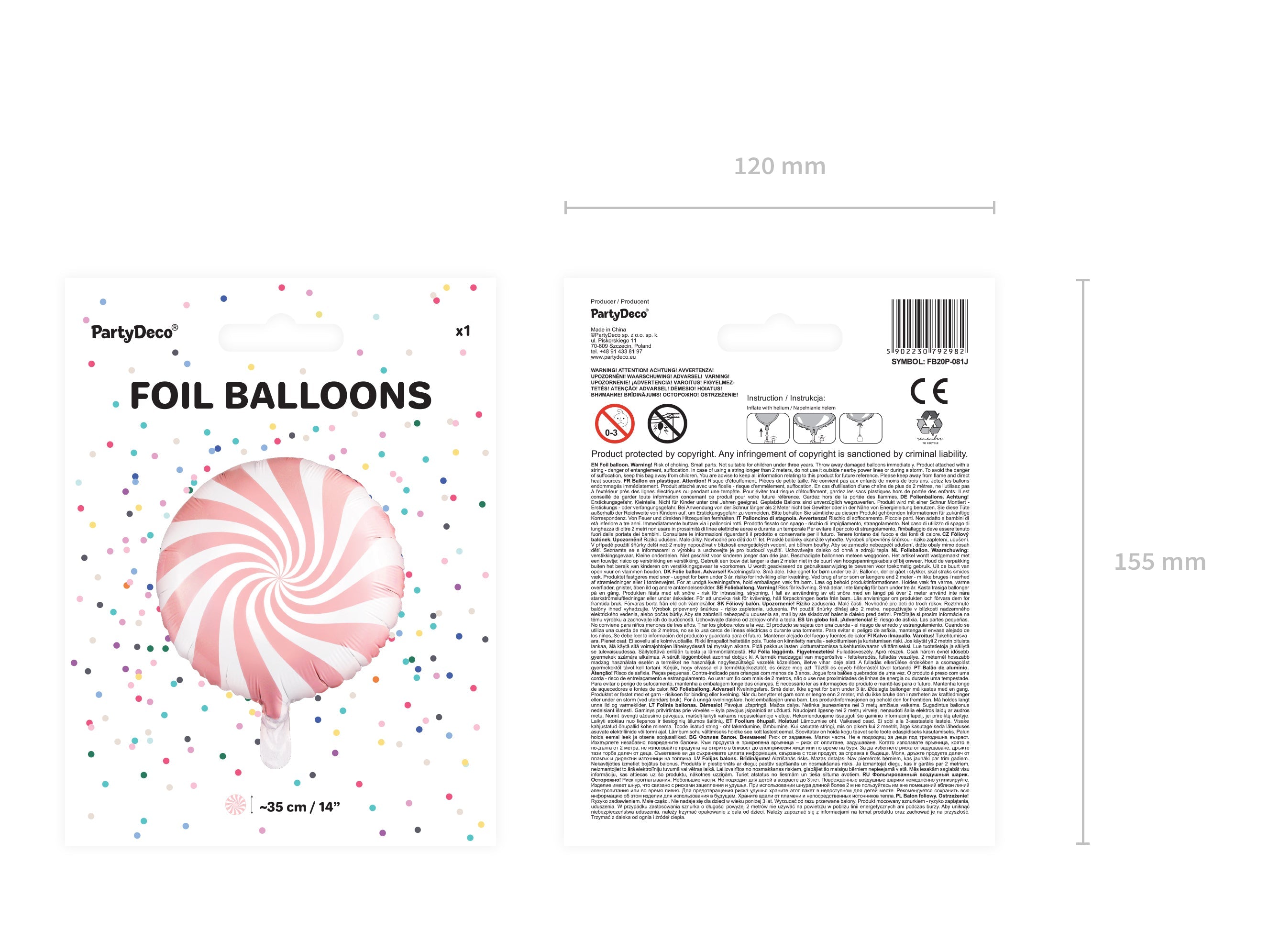 Pink Swirl Candy Balloon