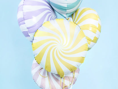 Light Yellow Swirl Candy Balloon
