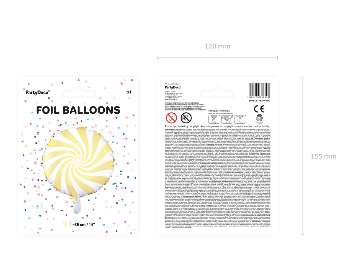 Light Yellow Swirl Candy Balloon