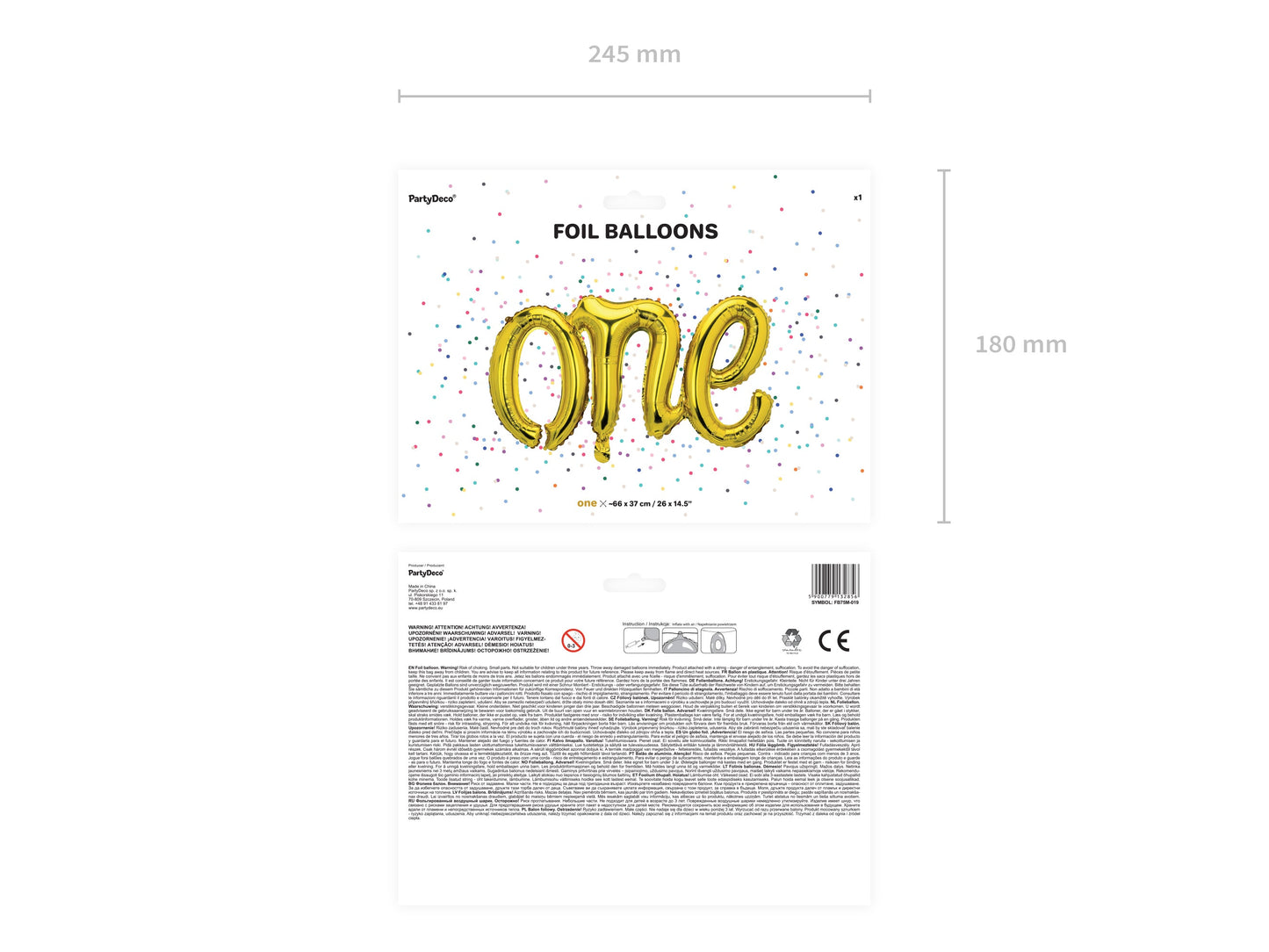 Gold One Balloon