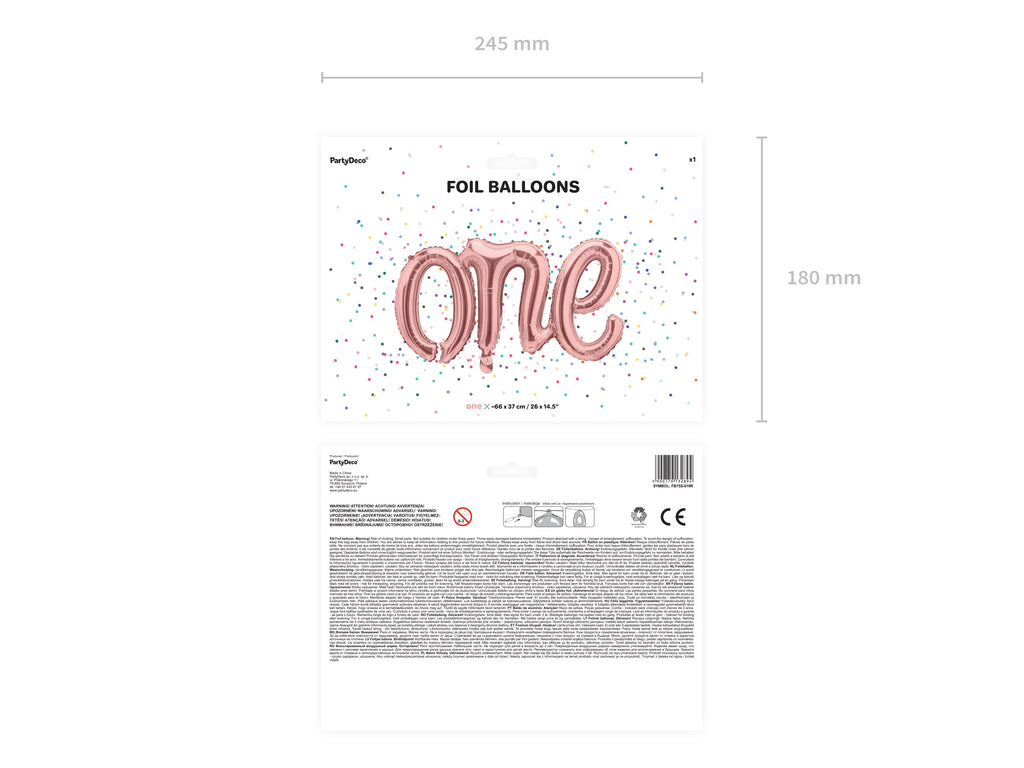 Rose Gold One Balloon