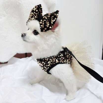 Twinkle Star Dog Dress Set | Party Dress with Matching Bow