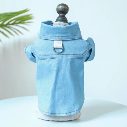 Denim Dog Tee | Casual Dog T-Shirt Outfit