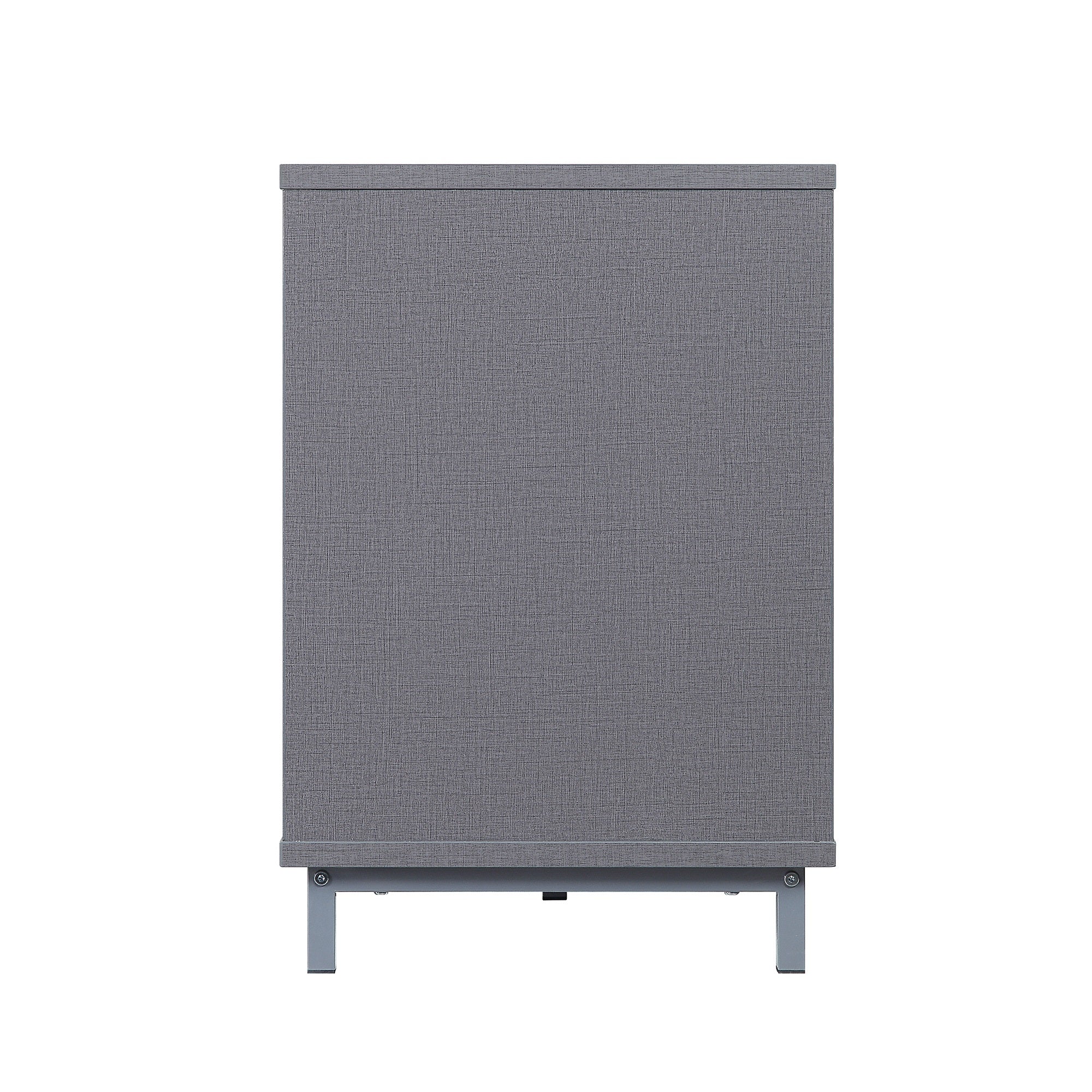 Firey 60" TV Stand/Fireplace with Glass Shelves - Grey Gloss