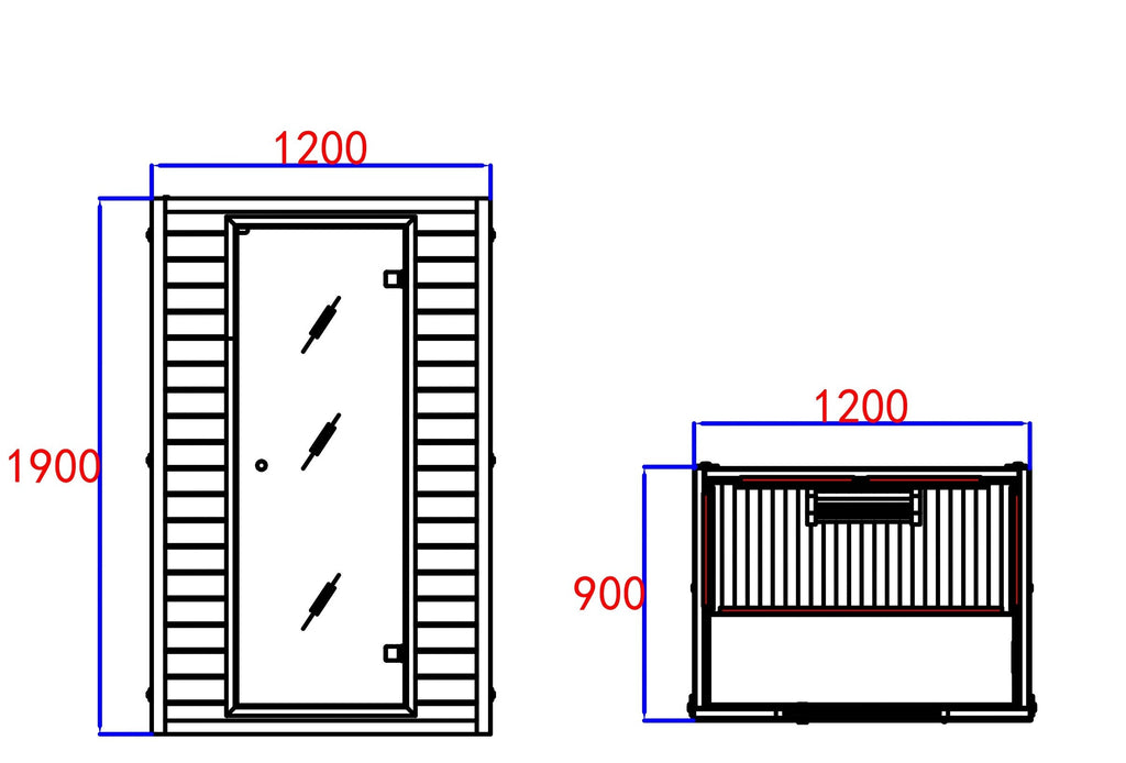 Blisspod | Vienna | Far Infrared Sauna Canadian Hemlock Very Low EMF Sauna, 4 Heaters – 2 Persons