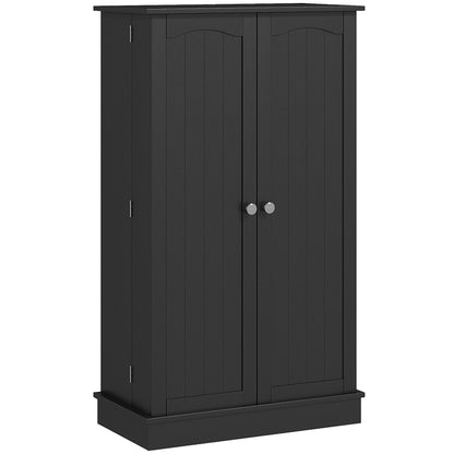Freestanding Pantry Cabinet 41 Inch Kitchen Pantry with Spice Racks and Adjustable Shelves for Home Use, White