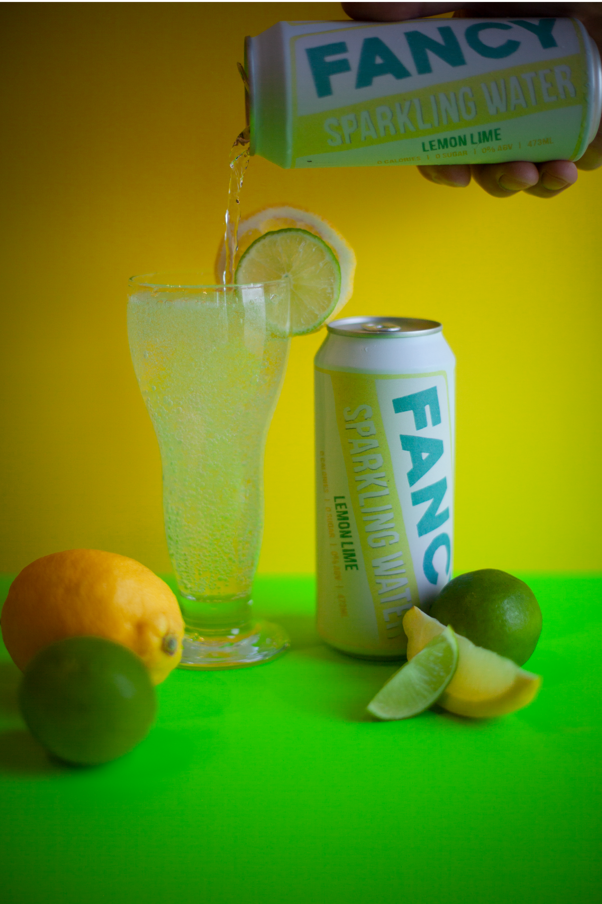 Fancy Sparkling Water – Lemon Lime | Zero Sugar Citrus Sparkling Water