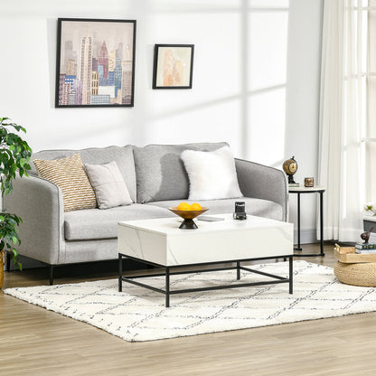 Lift Top Coffee Table with Hidden Storage Compartment Lift Tabletop Center Table for Living Room, Rustic Brown