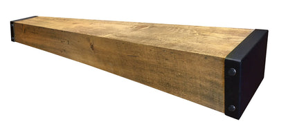Étagère Style manteau de foyer avec embouts en métal