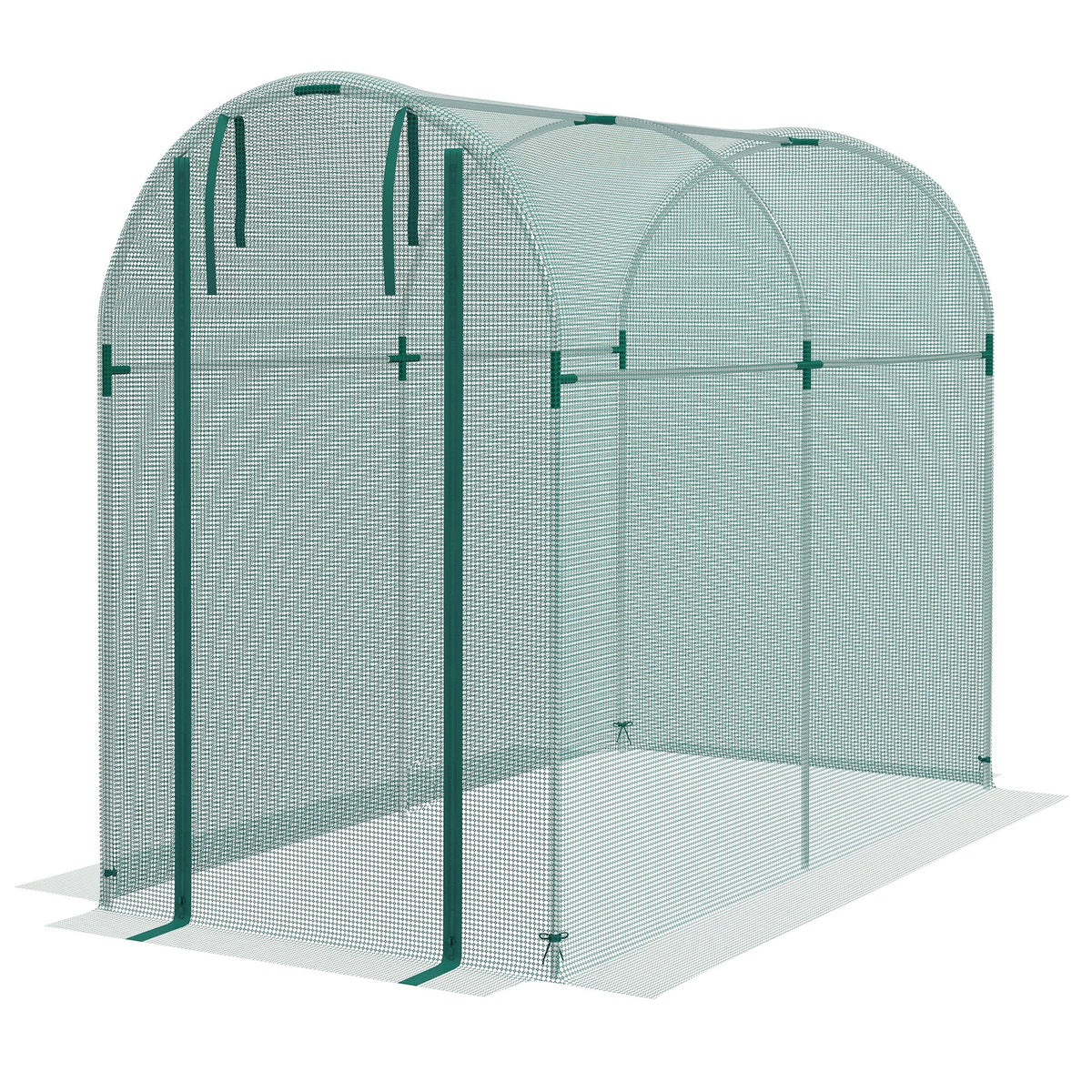 Galvanized Steel Crop Cage, Plant Protection Tent with Zippered Door, 4' x 4', Black