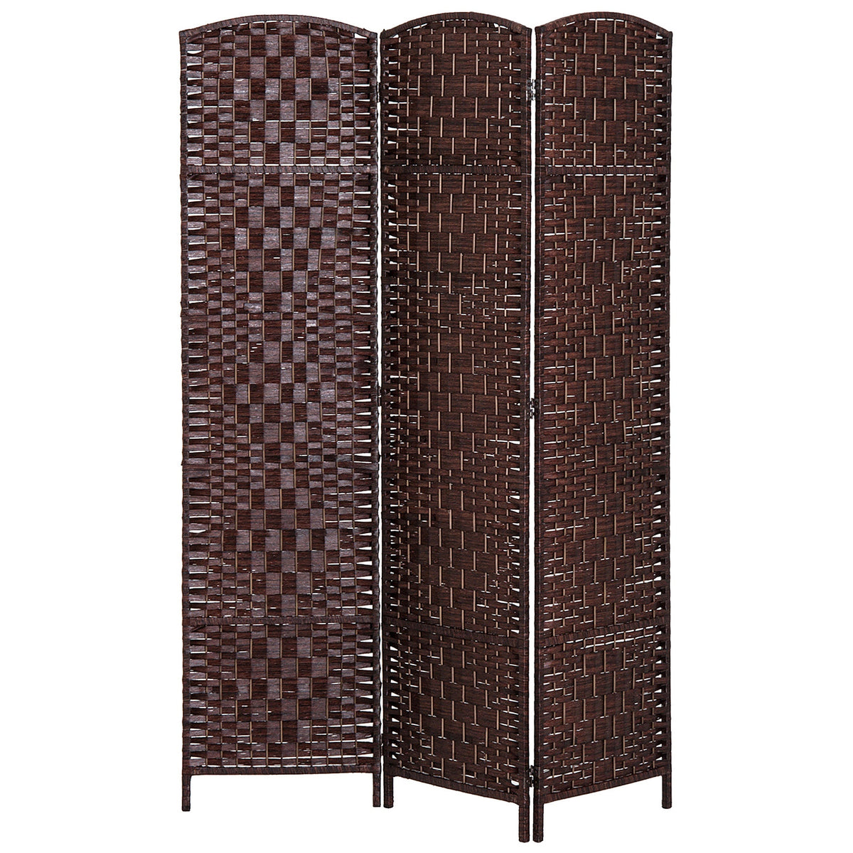 6ft Folding Room Divider, 3 Panel Wall Partition with Wooden Frame for Bedroom, Home Office, Natural