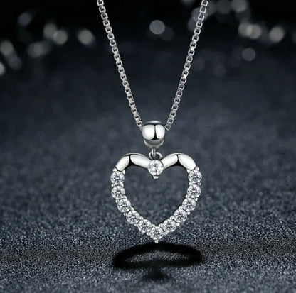 Heart Necklace, 925 Sterling Silver Pendant