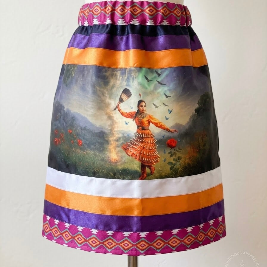 Satin Infants Dancing of Wind Ribbon Skirt