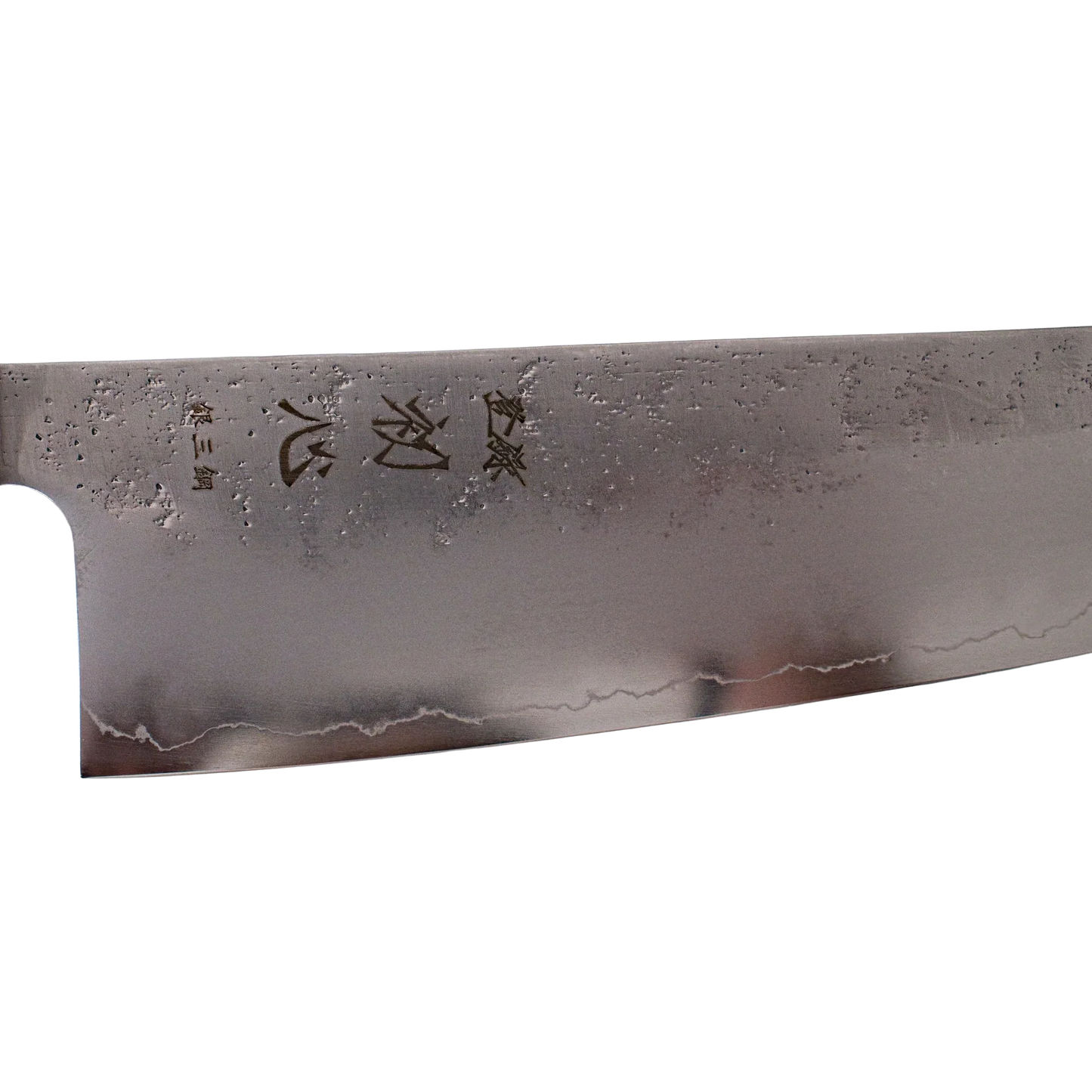 Ginrei Silver 3 Nashiji Gyuto Knife 210mm - Olive Wood Handle