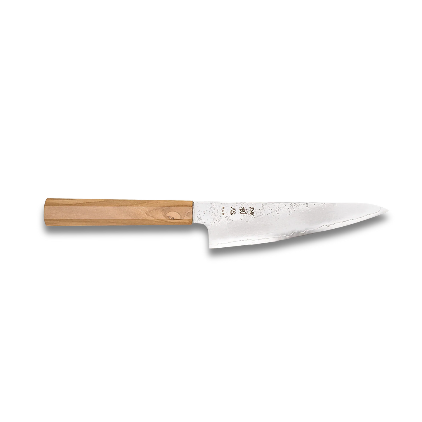 Ginrei Silver 3 Nashiji Kudamono Knife 150mm - Olive Wood Handle