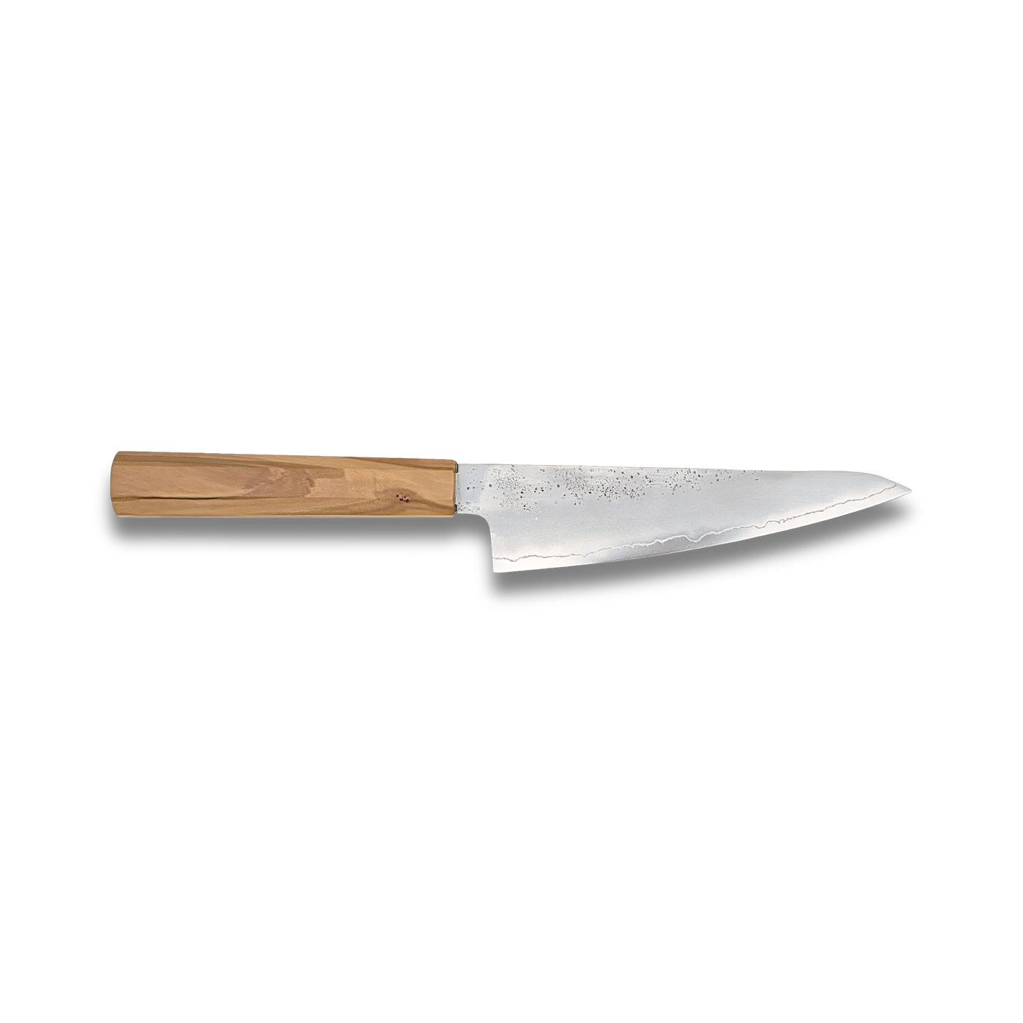 Ginrei Silver 3 Nashiji Kudamono Knife 150mm - Olive Wood Handle