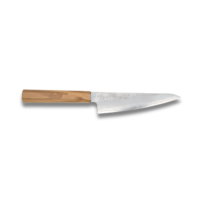 Ginrei Silver 3 Nashiji Kudamono Knife 150mm - Olive Wood Handle