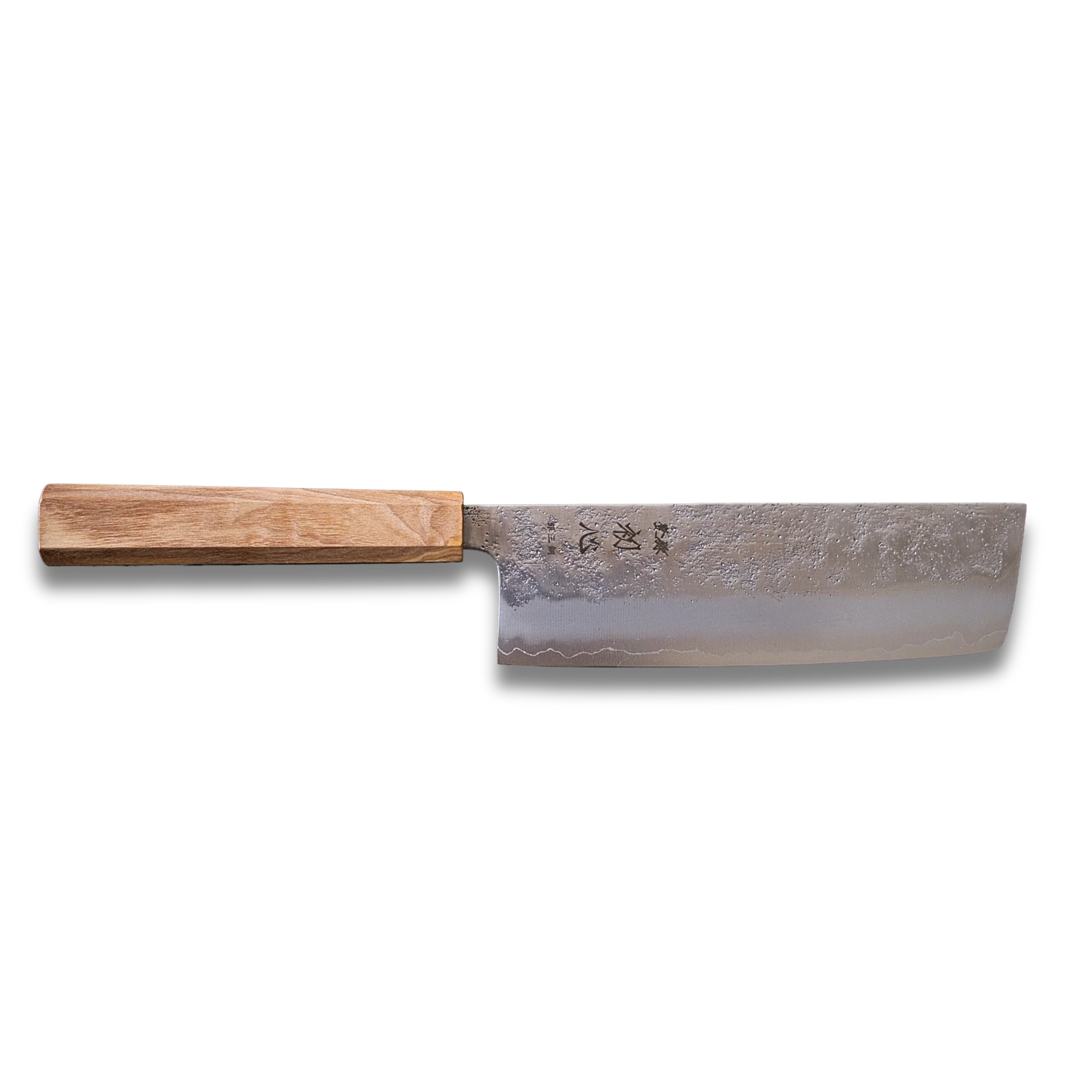ginrei silver 3-layer nashiji nakiri knife 170mm olive wood handle