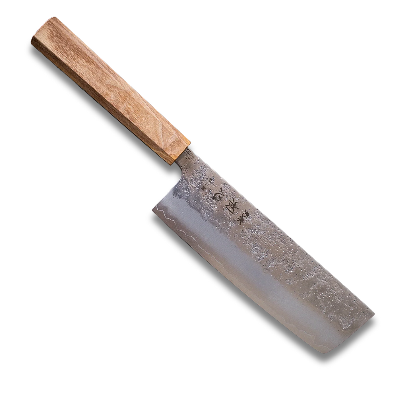 ginrei silver 3-layer nashiji nakiri knife 170mm olive wood handle