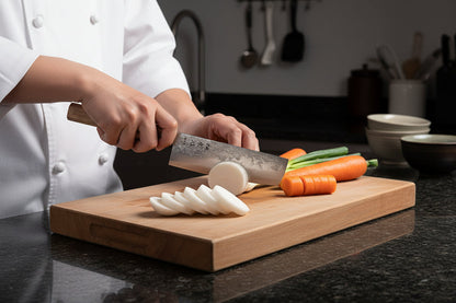 ginrei silver 3-layer nashiji nakiri knife 170mm olive wood handle