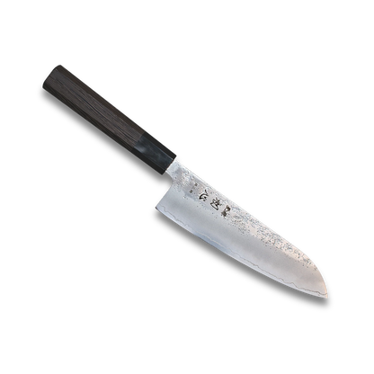 Ginrei Silver 3-Layer Nashiji Santoku knife 170mm Wenge Handle