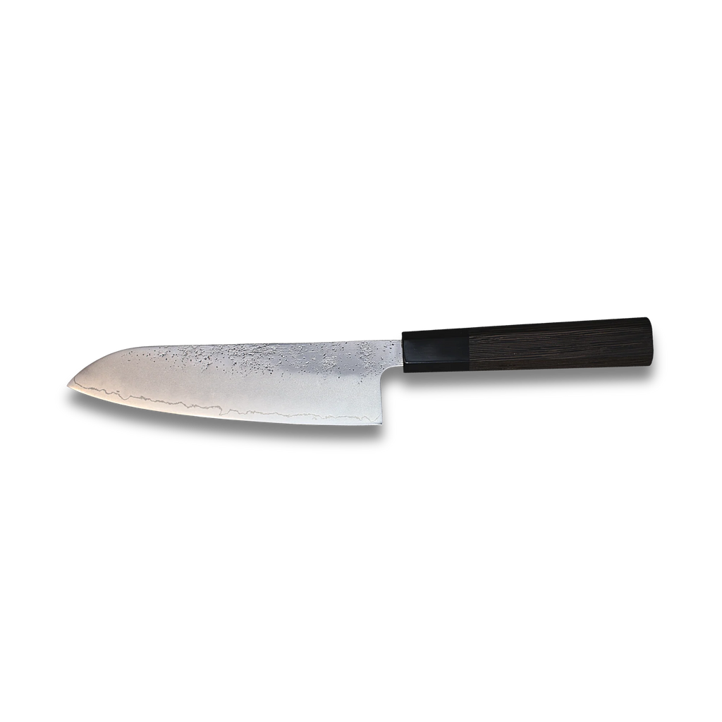 Ginrei Silver 3-Layer Nashiji Santoku knife 170mm Wenge Handle