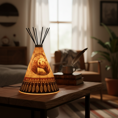 Teepee Table Bear Lamp