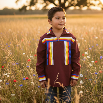 Maroon Youth Ribbon shirt