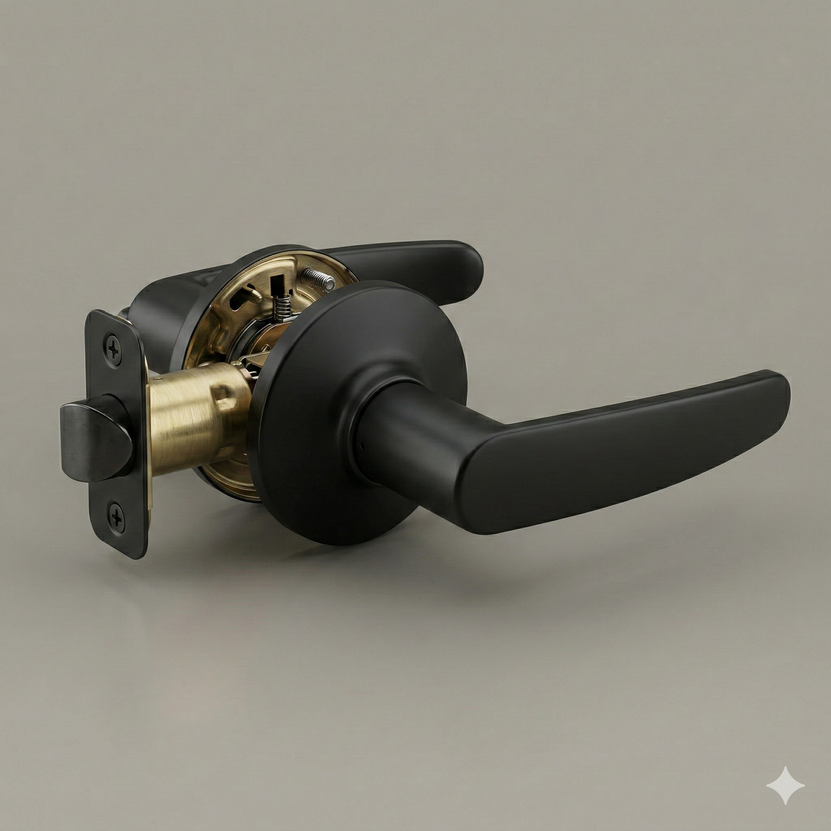 AeroCurve Door Lever | Matte Black & Satin Nickel | Keyed, Privacy, Passage, Dummy | Ergonomic Hollow Core Handle