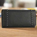 MET Genuine Leather Wallet with Studded Accent