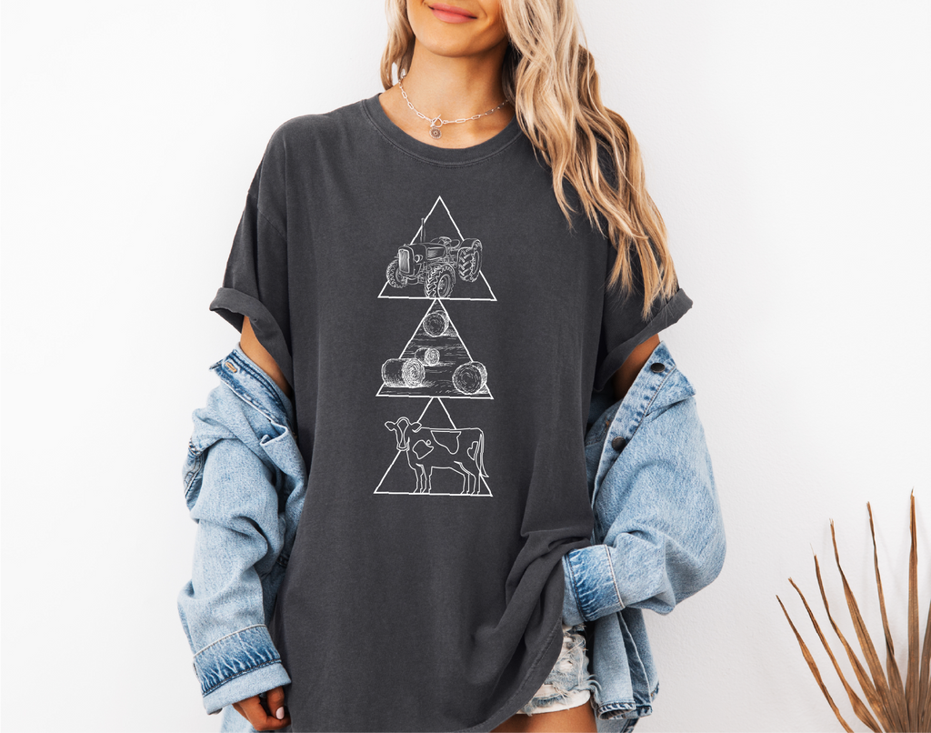 Geometric Farming Unisex T-shirt | Prairie Apparel | Farm Apparel