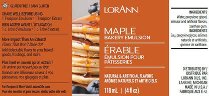 Maple Bakery Emulsion - 4 oz. - 16 oz. - 1 Gallon - 5 Gallons - Bakery Emulsions Canada - Ships Free Within Canada on Orders Above CAD $199