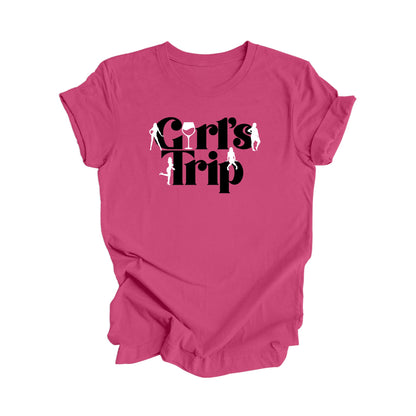 Girls Trip Shirt, Gift, Travel Shirt, Matching Vacation Shirts, Adventure Shirt, Road Trip Shirt, Matching Girls Shirt, Travel T-Shirt - Inspired X