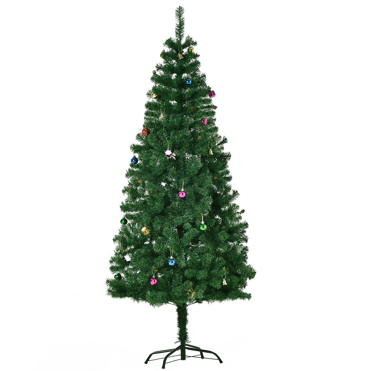 4.9ft Green Christmas Tree Artificial Xmas Holidays Party with Decoration Ornament