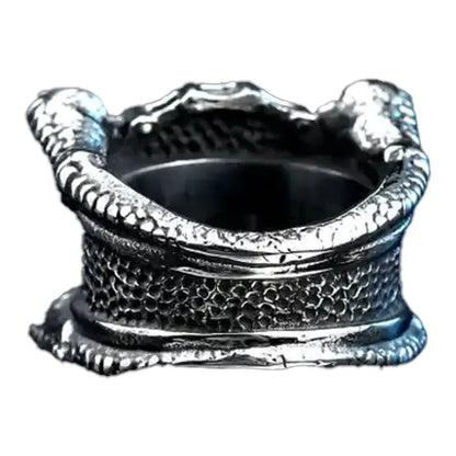 GoSteel Men's Bike Chain & Skull Ring