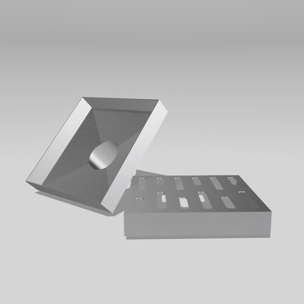 6″ × 6″ Square Shower Drain, 304 Stainless Steel — Grate or Tile-In Cover