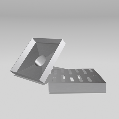6″ × 6″ Square Shower Drain, 304 Stainless Steel — Grate or Tile-In Cover