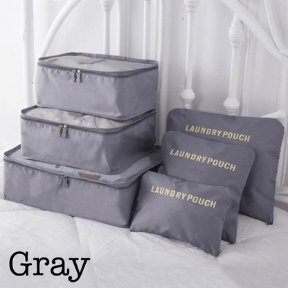 6-Piece Travel Organizer Set — Packing Cubes & Pouches for Luggage