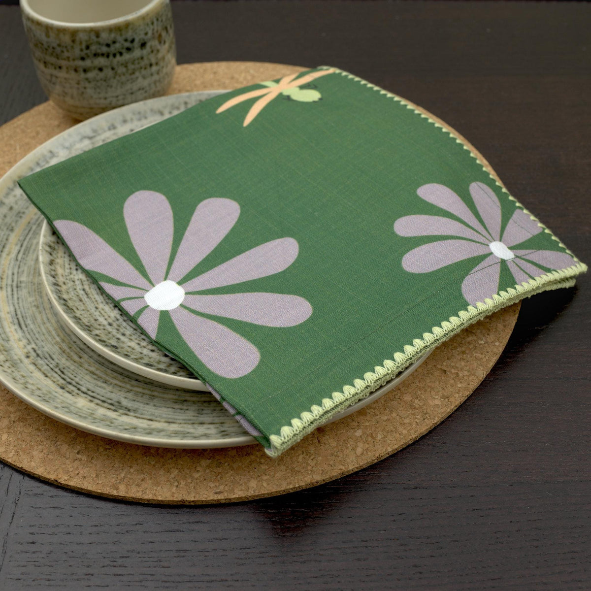 Shy Dragonfly-Premium Cotton Dinner Napkins