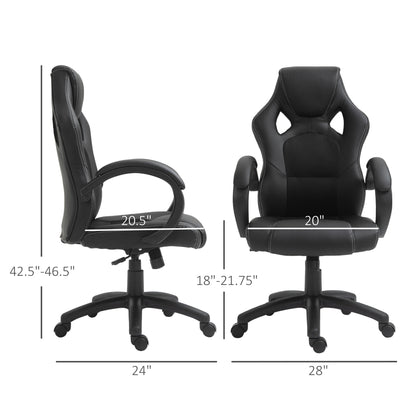 Erling Gaming-Office Chair with Swivel and Tilt Functions-Black