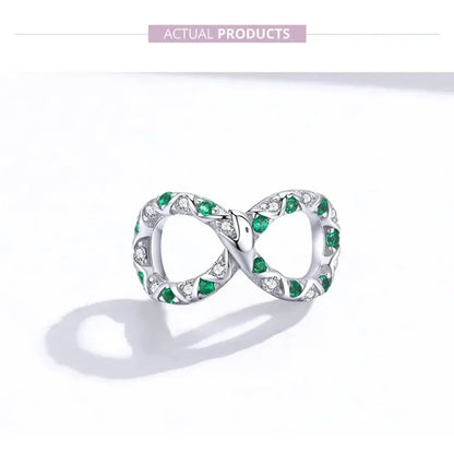 925 Sterling Silver Clear 5A Crystal Collection Family Heart X-Shape Charm Beads for Charm Bracelet & Necklace Pendant