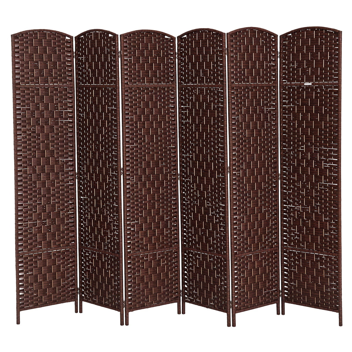 6ft Folding Room Divider, 3 Panel Wall Partition with Wooden Frame for Bedroom, Home Office, Natural