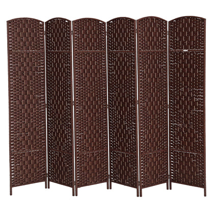 6ft Folding Room Divider, 3 Panel Wall Partition with Wooden Frame for Bedroom, Home Office, Natural