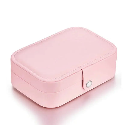 Treasure Keeper: Pink Pu Leather Jewelry Box For Rings, Necklaces & More