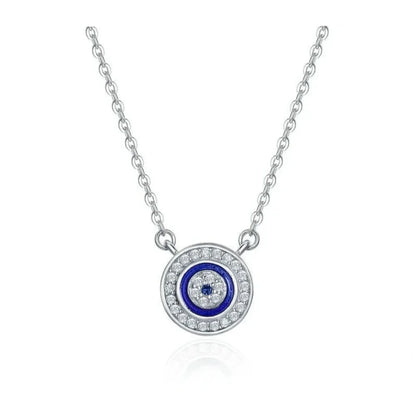 Guardian Evil Eye Sterling Silver Pendant Necklace