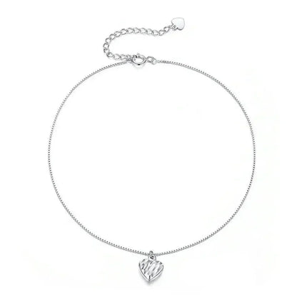 Simple Essential Bead Link Anklets - 925 Sterling Silver Bracelet For Foot Jewelry
