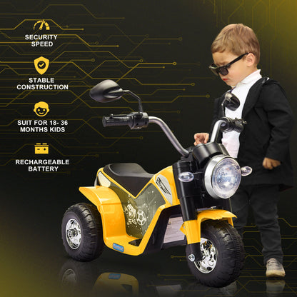 Kids Electric Motorcycle 6V Battery Powered Ride-On Dirt Bike 3-Wheels Motorbike with Horn Headlights Realistic Sounds 1.24mph Speed for Girls Boy 18 - 36 Months Red